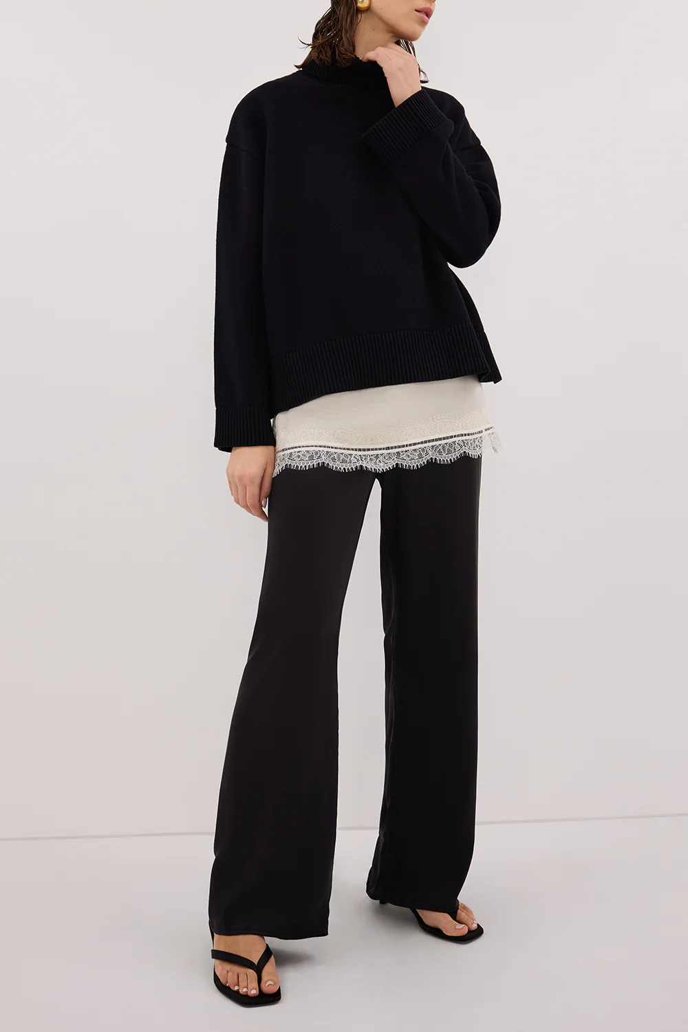 PERCY BLACK SILK PANT - Gamepaces