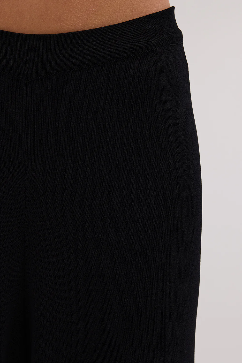 RAY BLACK WIDE LEG KNIT PANT - Gamepaces