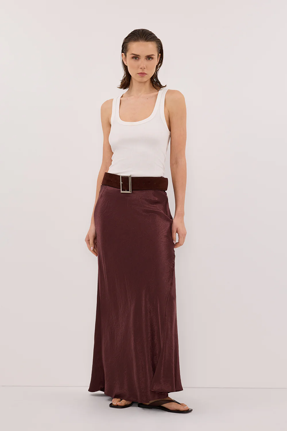 BREANNA WALNUT JACQUARD MAXI SKIRT - Gamepaces