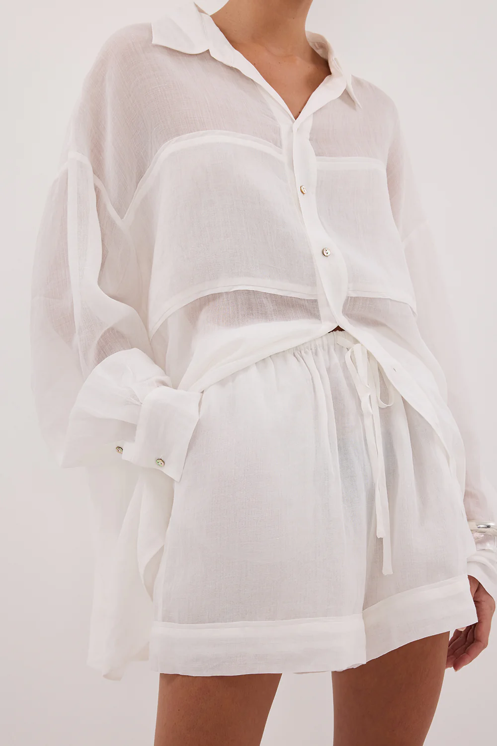 KAI WHITE RAMIE SHORT - Gamepaces