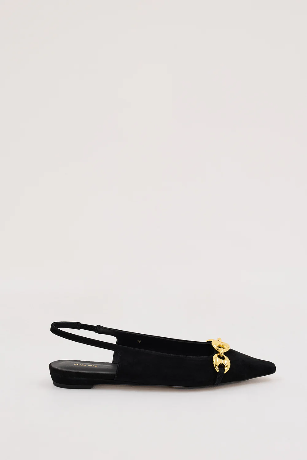 ALIAS MAE BLACK SUEDE HARRIET FLAT - Gamepaces