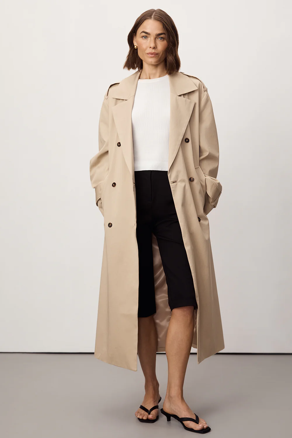 GABRIEL NATURAL BELTED TRENCH COAT - Gamepaces