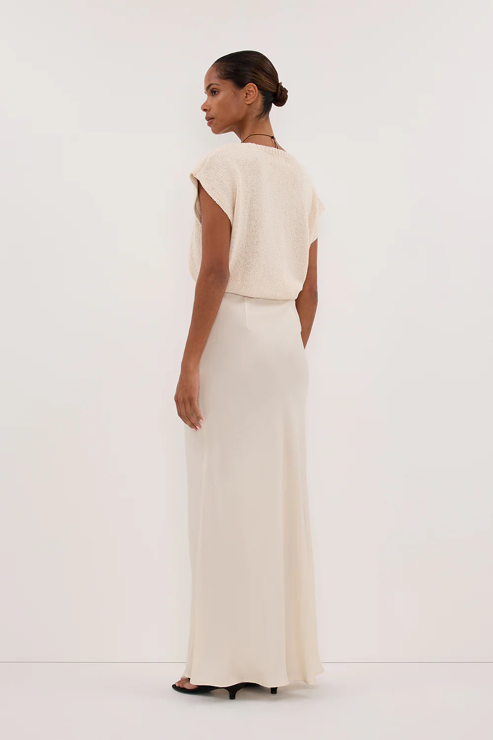 CONNIE SANDSTONE CUPRO MAXI SKIRT - Gamepaces