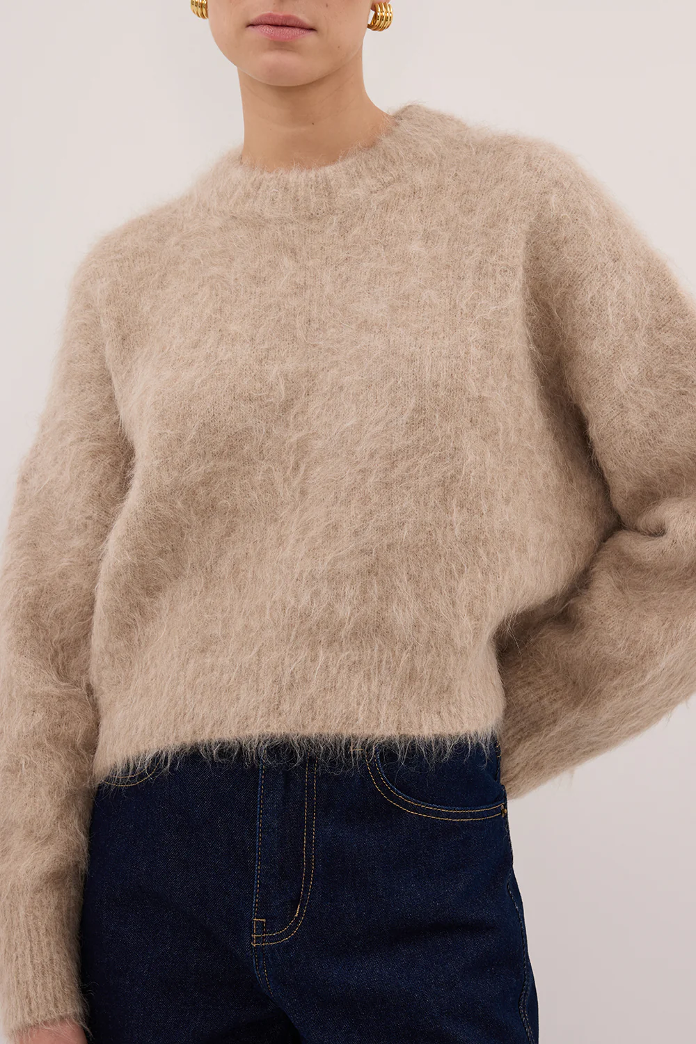 SALMA OAT TUCK SLEEVE JUMPER - Gamepaces