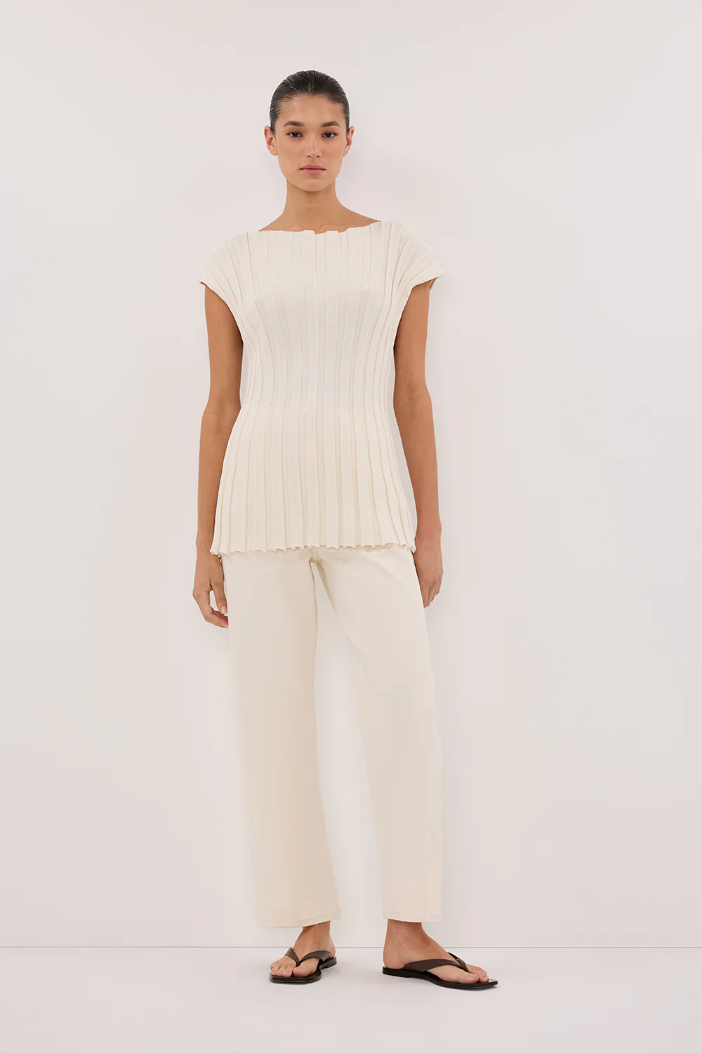 FINN CREAM TWISTED SEAM JEAN - Gamepaces