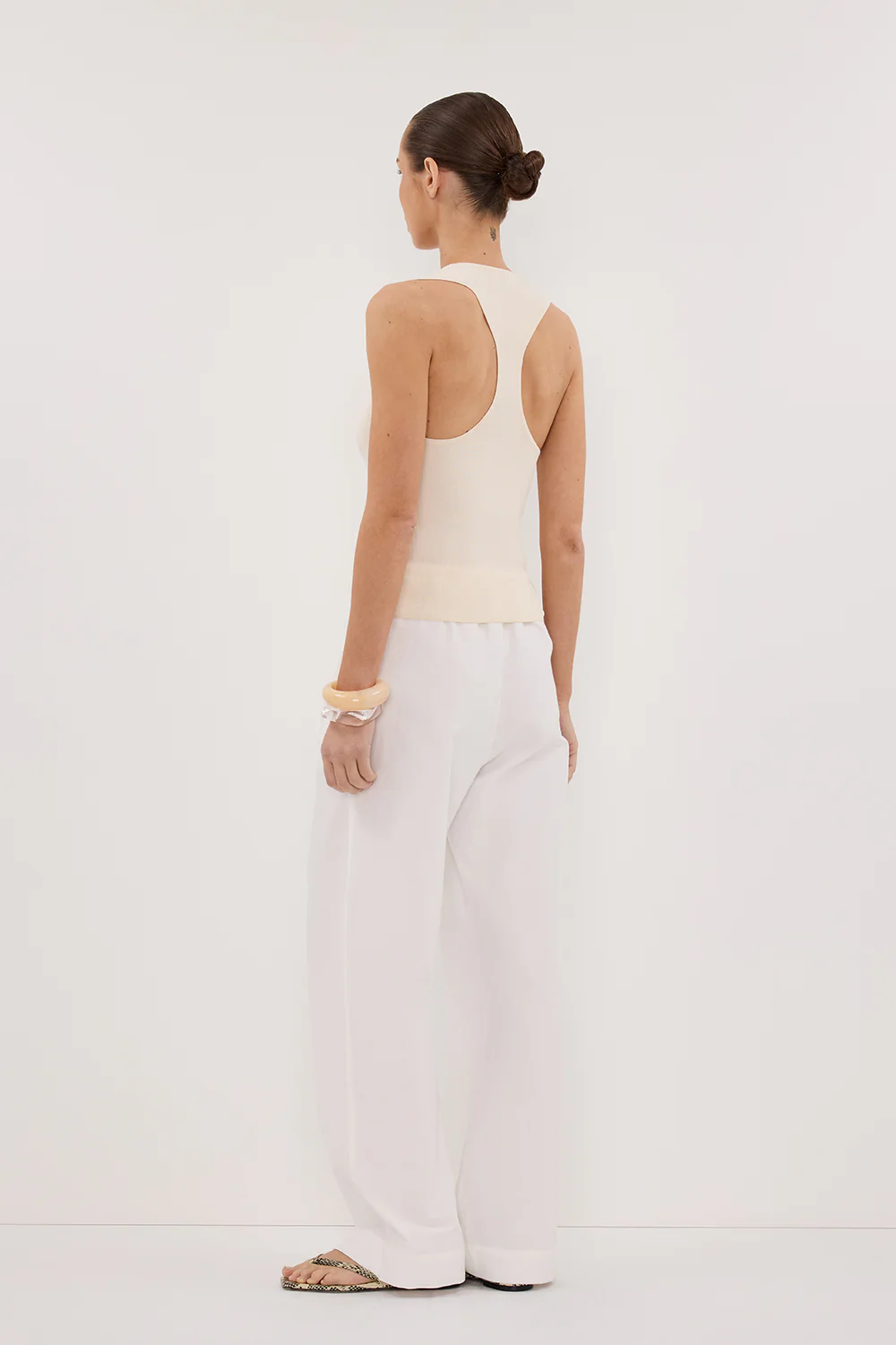 DEVIN CREAM RACER KNIT TANK - Gamepaces