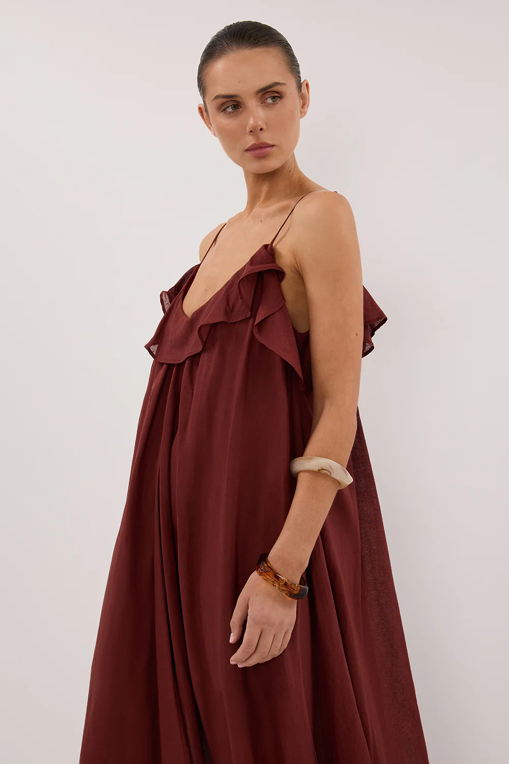 CAPRI SAHARA LINEN BLEND MAXI DRESS - Gamepaces