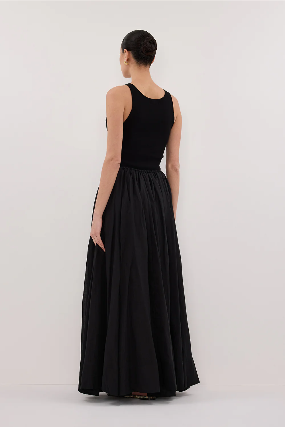 LAYNE BLACK RAMIE MAXI SKIRT - Gamepaces